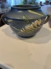 Vintage Roseville Pottery Freesia 5 3/4" High Blue Bowl 463-5