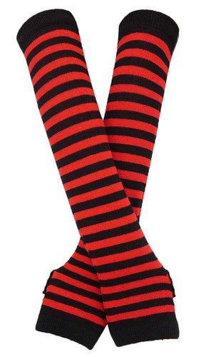 Bienvenu Punk Gothic Rock Long Arm Warmer Fingerless Gloves Top Gift For Family - Picture 9 of 20