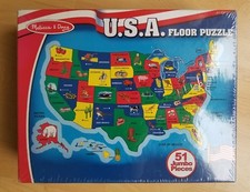 Melissa Doug USA Map 51 Piece Floor Puzzle, item 440 NEW, Sealed, Gift ready
