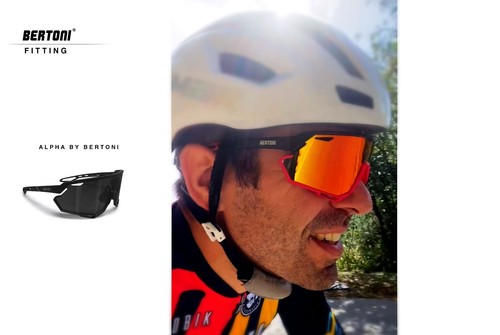 BERTONI Gafas Deportivas Ciclismo MTB Running Lente Ancha Antivaho ALPHA - Picture 34 of 56