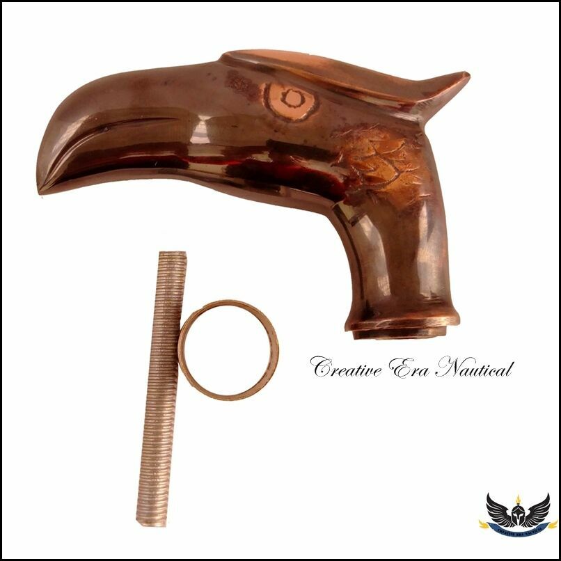 Solid Old Brass Eagle Head Gentleman's Vintage Ca… - image 1