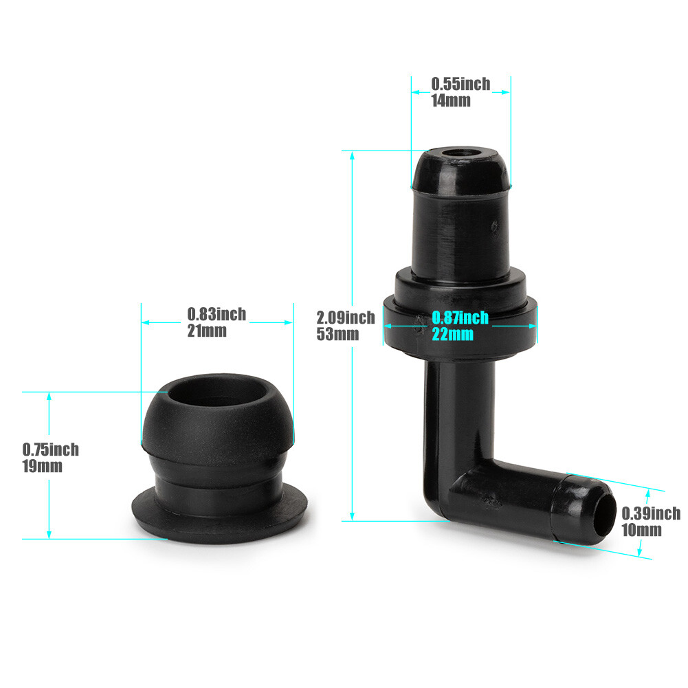 90° PVC Valve & Grommet Kit For Honda Accord 90-02 17130-PM6-003
