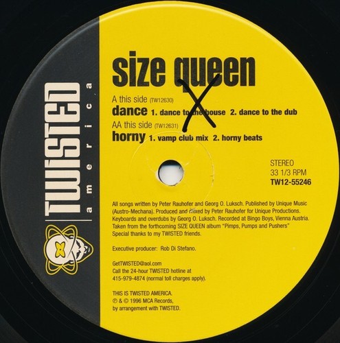 Size Queen - Dance / Horny (12") - Bild 2 von 5