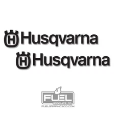 Husqvarna Premium Vinyl Decal 2-Pack for Your Machine, Tool or Lawnmower - Black