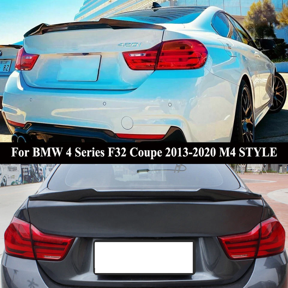 For BMW F32 428i 430i 435i 440i 2013-20M4 Style Carbon Fiber Trunk Spoiler Wing Foto 2 de 4