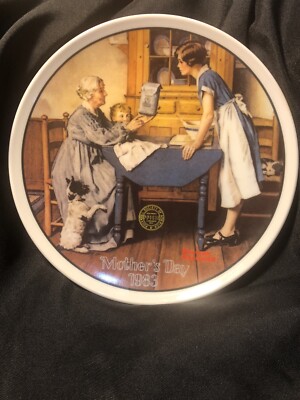 Norman Rockwell Plate Mother s Day 1983 Add Two Cups And A Measure Of Love gift