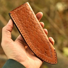 Hand Engraved Leather Knife Sheath Fix Blade Hunting Knife Multi Tool Organizer