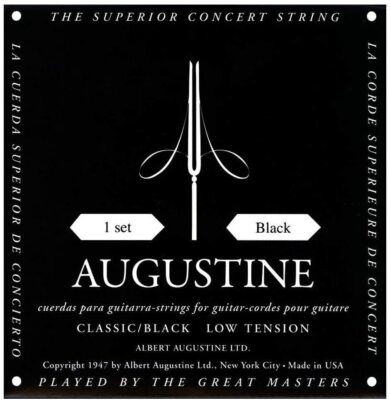 Augustine black - e1 h2 g3 d4 A5 oder E6 Einzelsaite für Konzertgitarre - Nylon
