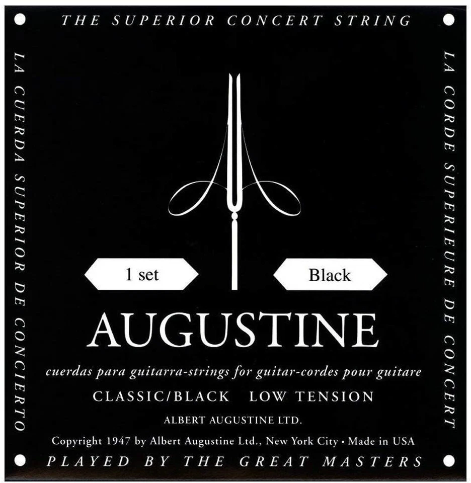 Augustine black - e1 h2 g3 d4 A5 oder E6 Einzelsaite für Konzertgitarre - Nylon