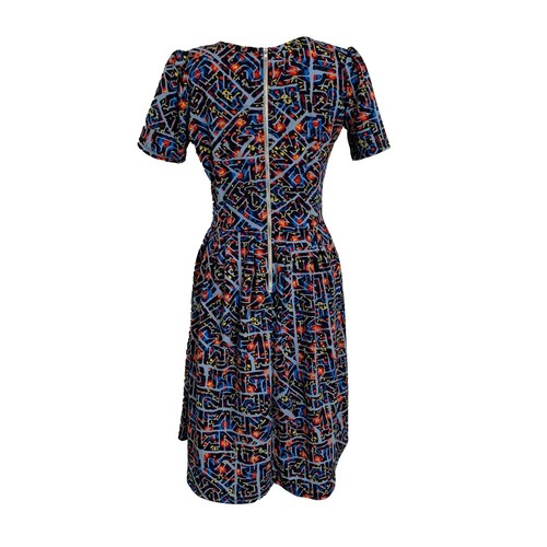 Lularoe Amelia Damen Kleid Größe Medium Schwarz Fit Flare Reißverschluss hinten Stretch - Bild 2 von 6