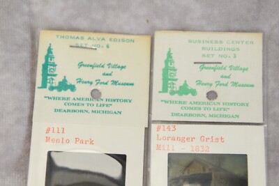 Greenfield Village and Henry Ford Museum 2 Slide Sets  Dearborn Michigan
