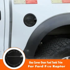 Black Fuel Tank Cover Door Gas Filler Cap Trim Decor For Ford F150 2009-2014