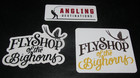Fly Fish Fishing Stickers Angling Destinations Fly Shop of the Bighorns Montana — photo 1