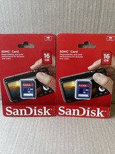 SanDisk 2 Pack Lot SDHC 16GB Memory Card New Factory Sealed