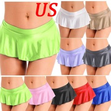 Womens Underwear Skirt Miniskirts Bottoms Nightwear Bikini Clubwear Ruffled Pool