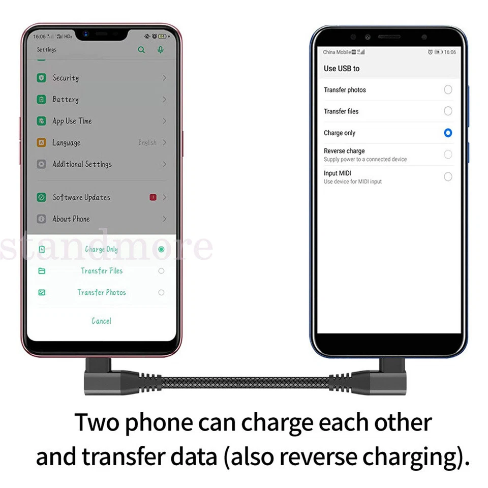 Cavo da USB Tipo C a USB Type-C 90 Gradi Angolo Retto PD Ricarica Rapida Doppio Tipo C - Immagine 3 di 4