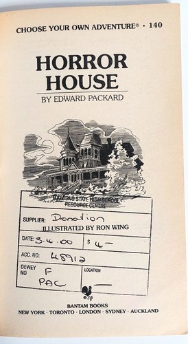 CHOOSE YOUR OWN ADVENTURE 140 Horror HOUSE BY EDWARD PACKARD | 1st Edition - Picture 3 of 5