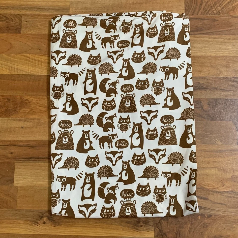 PILLOWFORT Juego de Sábanas Animales del Bosque Microfibra Marrón 3 Piezas Doble Búho Oso Zorro Foto 4 de 4