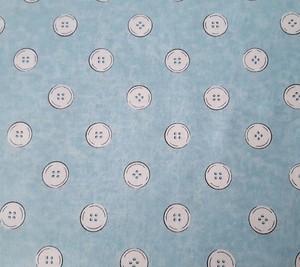 Letter-Stitch-J-Wecker-Frisch-Quilting-Treasures-BTY-Blue-Polka-Dot-Buttons
