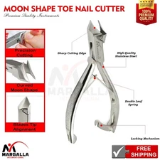 Stainless Steel Toenail Clipper for Ingrown Thick Nails Wide Jaw Toe Nail Cutter