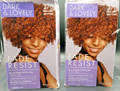 (2 Pack) Dark & Lovely Fade Resist Permanent Hair Color - #376 Red Hot Rhythm