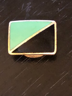 Vintage Collectible Turquoise Black Kum Apart Cuff Link Only One