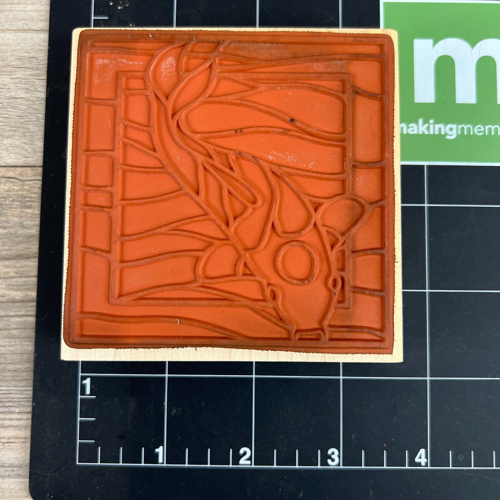 JudiKins Wood Rubber Stamp Square Stained Glass Koi Fish 2364H eBay