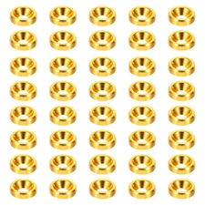 M3 Finish Countersunk Washer, 40Pcs Anodized Aluminum Alloy Flat Cup Head Screw 