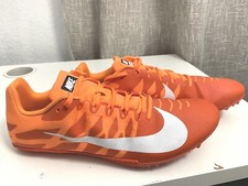 New- Nike Zoom Rival S Track  Field Sprint Racing Shoes Orange White Sz 14 NWOB