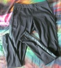 Banana Republic legging pants women black faux leather trim — photo 1