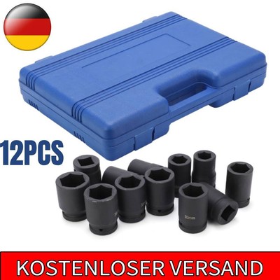 tief Impact Steckschlüsselsatz Drive 24-41mm Metric Garage Sae W/Case Geschenk