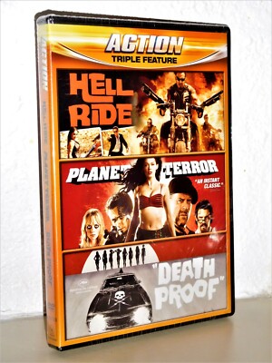 Hell Ride/Planet Terror/Death Proof (DVD, 2013, 3-Disc) NEW Quentin Tarantino