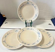 4 Corelle Corning 6 1/4" Dessert Plates First of Spring Pattern,  1980's