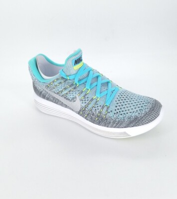 3852 Nike Girls Lunarepic Low Flyknit Running Shoes Grey/ Silver