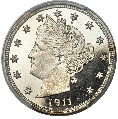 1911 5C PR67 Cameo PCGS Proof LIBERTY Head V Nickel 5c - Picture 1 of 4