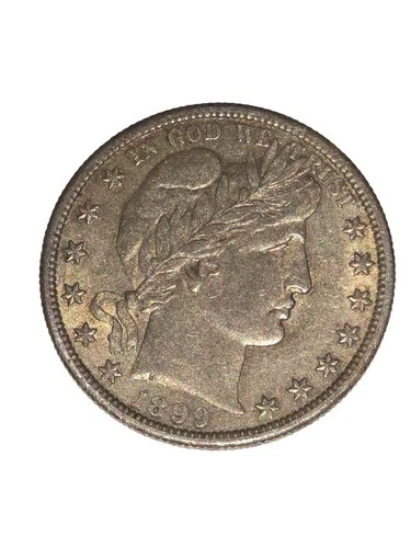 1899-S Barber Half Dollar : Very Fine + Details