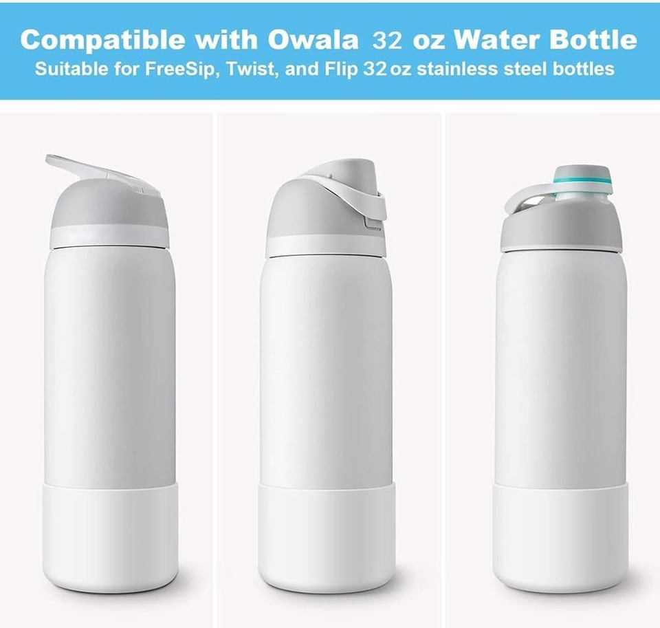 YOUCOX Silicone Boot For Owala 32 Oz Water Bottle - Anti-Slip Protective Sleeve For FreeSip/Twist/Flip Bottles (Dishwasher Safe)