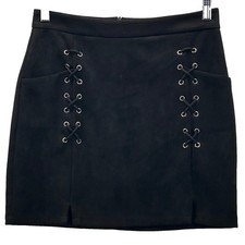 Grunge Micro Suede Skirt Juniors 11 Rocker Punk Rock Emo Witchy Vamp Indie