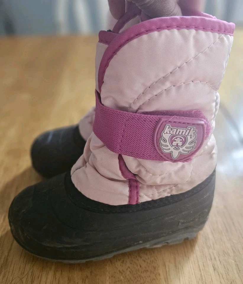 BOTAS DE INVIERNO KAMIK SNOWBUG 3 BEBÉ NIÑA NIÑOS PEQUEÑOS TALLA 9.0 Negro/Rosa Foto 2 de 4