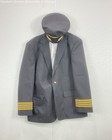 Black Pilot Uniform Shirt Coat & Hat — photo 1
