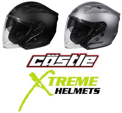 Castle X Avenue SV Helmet Open Face Inner Shield Moisture Wicking DOT ECE XS-2XL