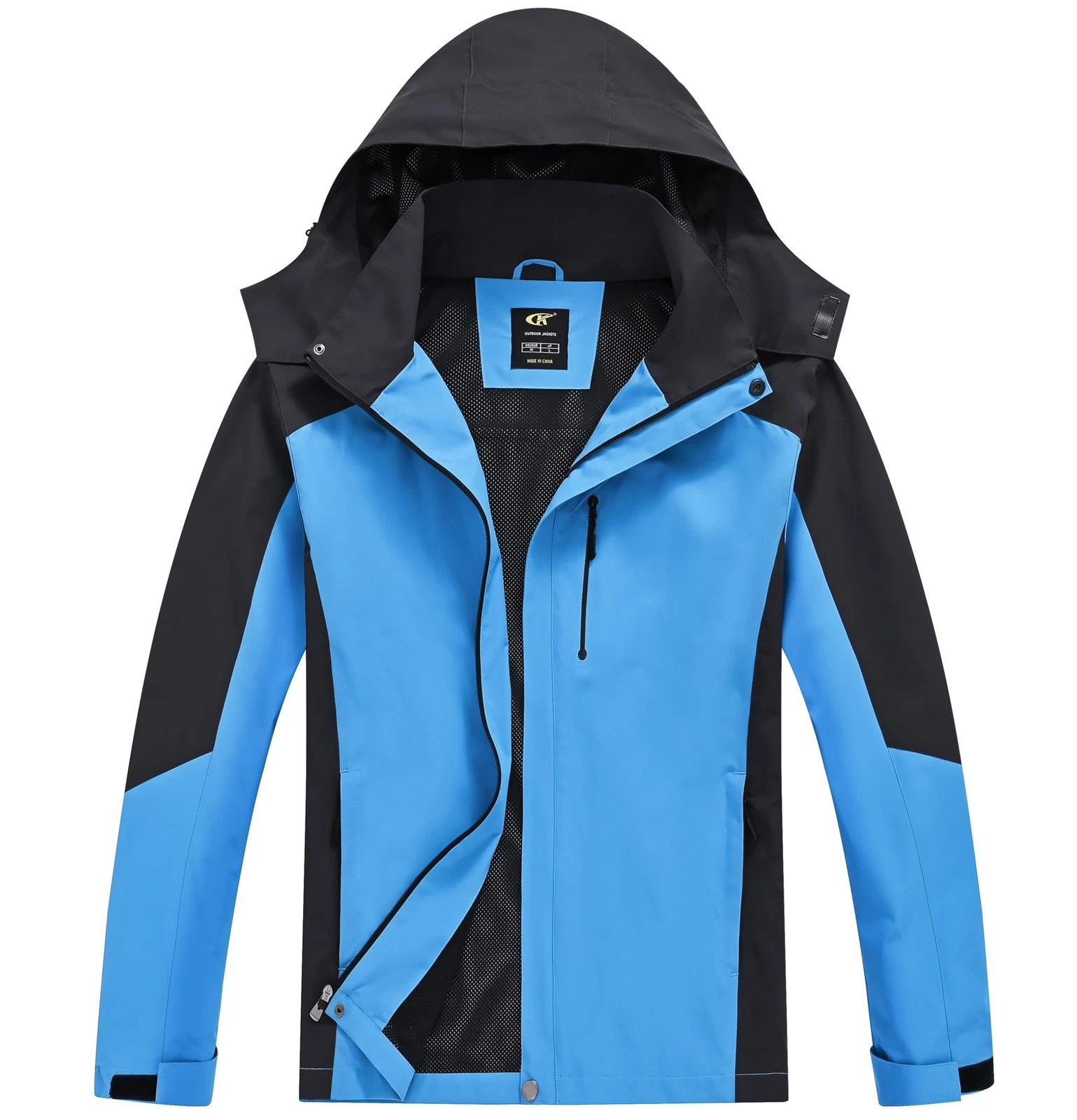 Mens Rain Jacket Waterproof Hooded Hiking Coat Lightweight Windbreaker Jacket