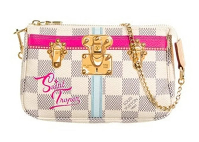 Louis Vuitton St Tropez chain pochette damier Azur Mini Bag Summer