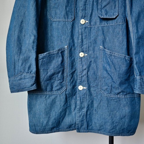 Vintage BEAMS Plus cotton linen chambray engineer coat made in Japan, size 38 - Picture 8 of 24
