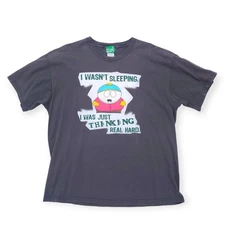 South Park Cartman T-Shirt Mens XL Not Sleeping Comedy Central Y2K Faded
