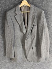 Stafford Blazer Men 42 Gray Button Up Collared Long Sleeve Pockets Classic Fit