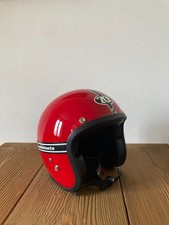 casco moto jet vintage 70's pastello red - taglia L
