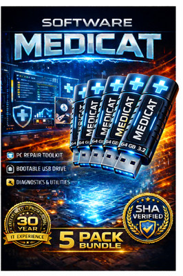 MediCat Bootable PC Repair Recovery Toolkit | System Rescue Boot Dr | 5 Pack