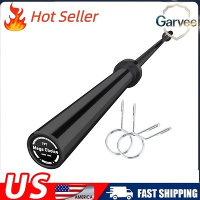Barbell Bar 7ft Solid Steel 1500LB Load Capacity Strength Training Bar