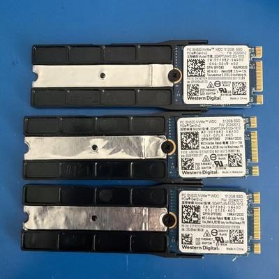 Western Digital SN520 512gb PCIe Gen3x2 NVMe SSD Lot Of 3 Lot B